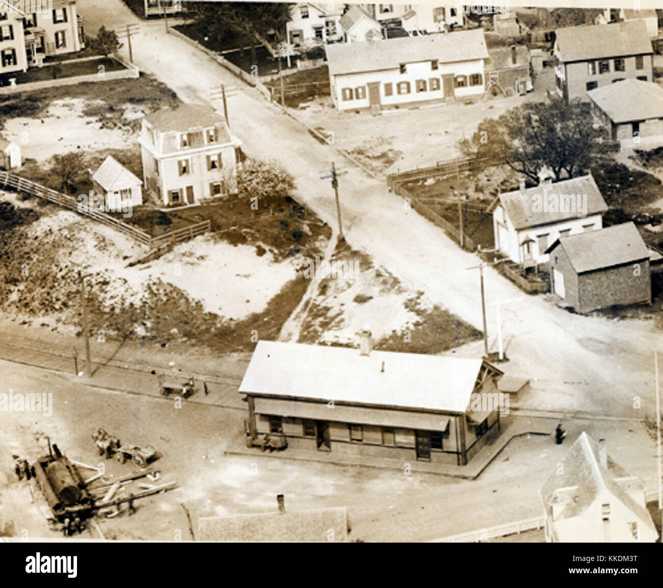 A view of the Provincetown Railroad Station, circa 1900 (?). This