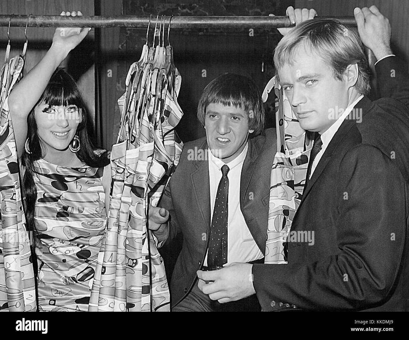 Sonny and Cher David McCallum Man From Uncle 1967 Stock Photo