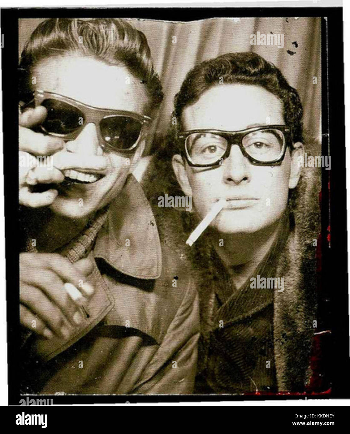 Waylon Jennings and Buddy Holly in 1959 - 2 Stock Photo