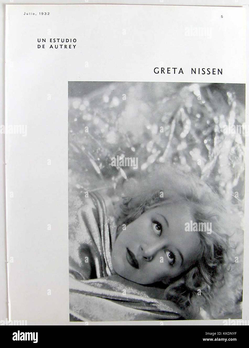 Greta Nissen Argentinean Magazine AD Stock Photo