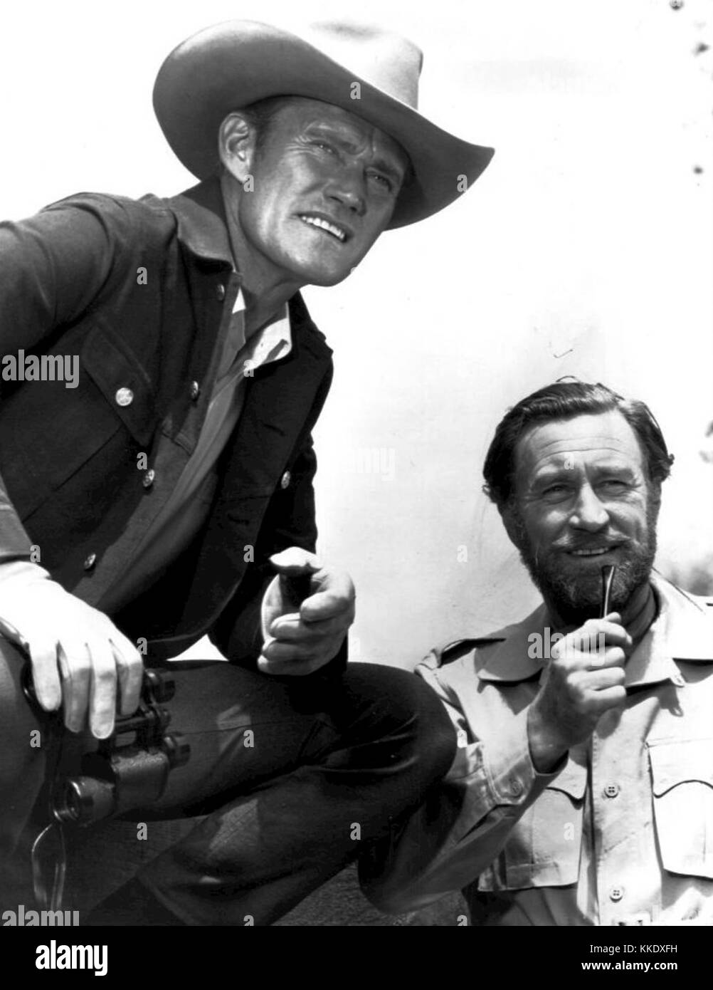 Chuck Connors Ronald Howard Cowboy in Africa 1967 Stock Photo Alamy