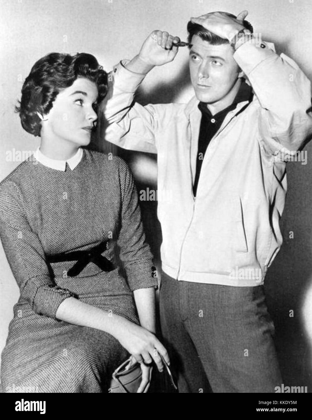 Edd Byrnes Kookie Sue Randall 77 Sunset Strip 1964 Stock Photo