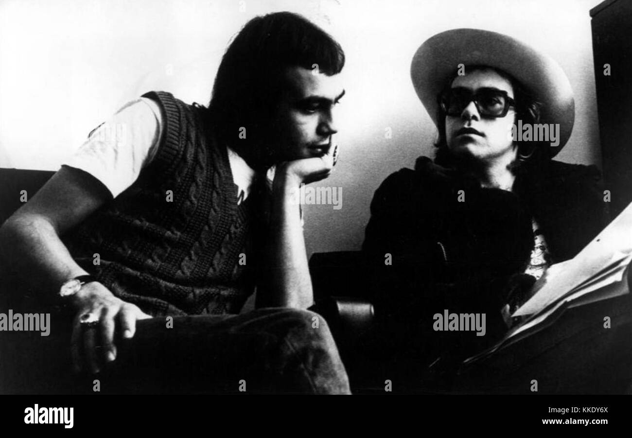 Elton john bernie taupin Black and White Stock Photos & Images - Alamy
