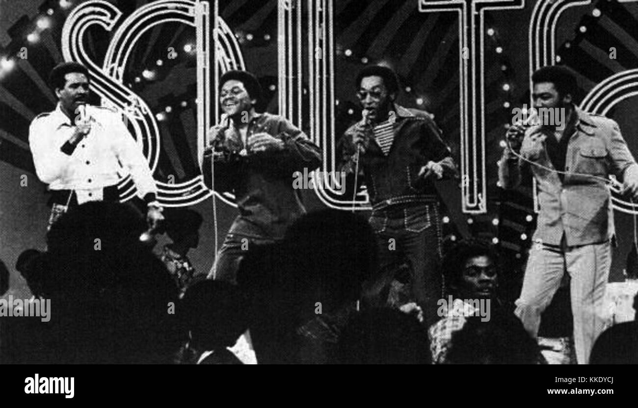 Four Tops on Soul Train Stock Photo Alamy