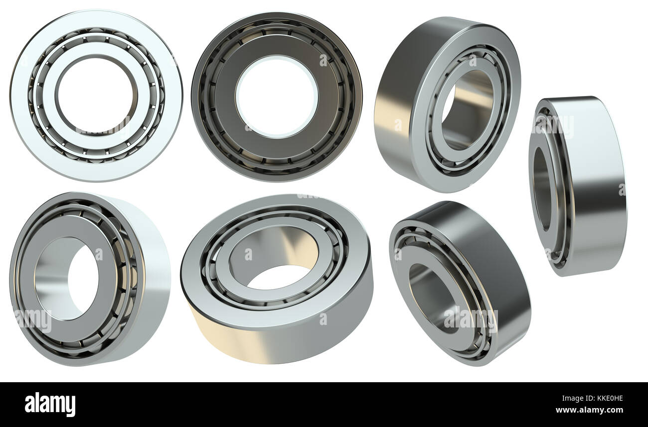 Set of bearings, isolated on white Stock Photo