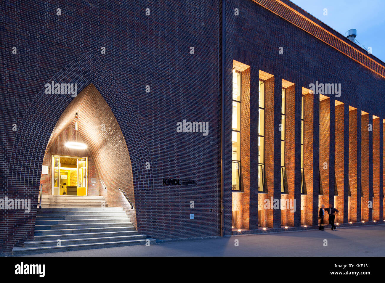Dusk view of South entrance to Brew House. Kindl Centre For