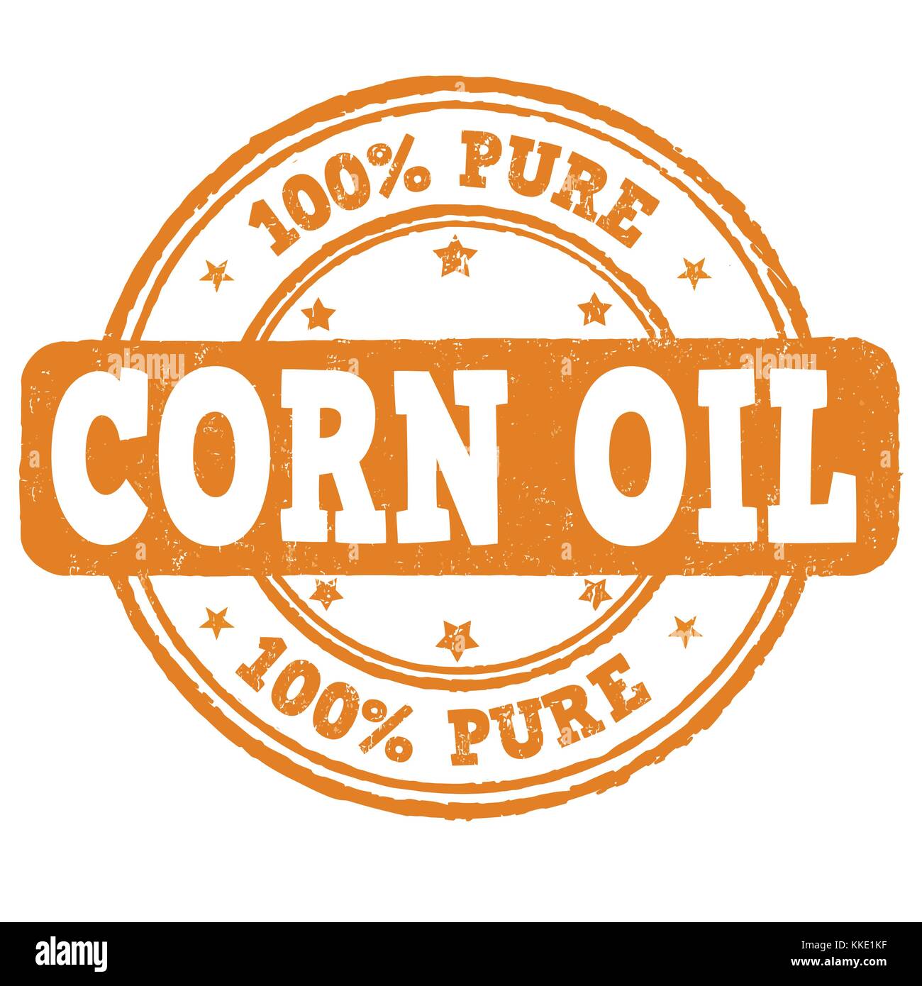 Corn oil grunge rubber stamp on white background, vector illustration Stock Vector