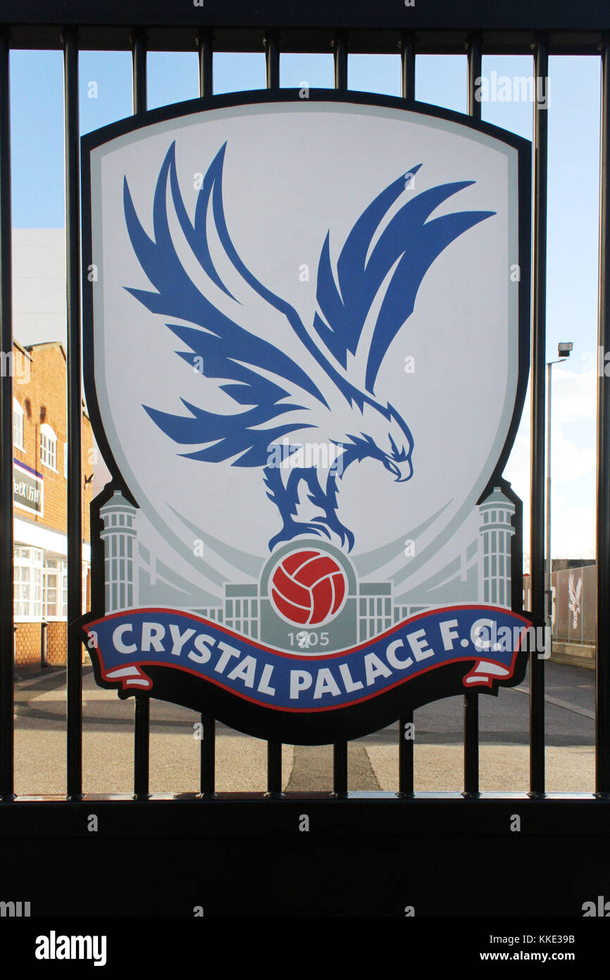 Gates At Selhurst Park South London Showing Crystal Palace Fc Logo Stock Photo Alamy