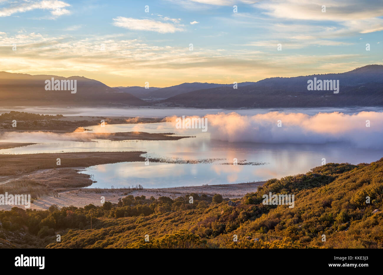 Cloud fog landscape lake hi-res stock photography and images - Alamy