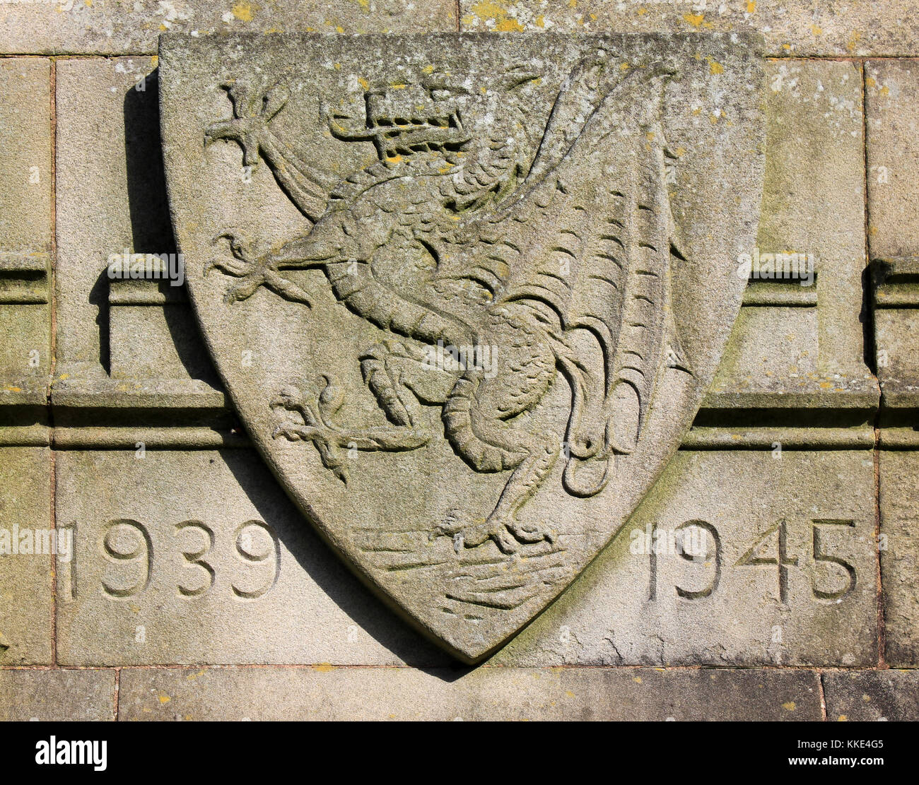 Caernarvon, Wales World War II Rememberance Stock Photo