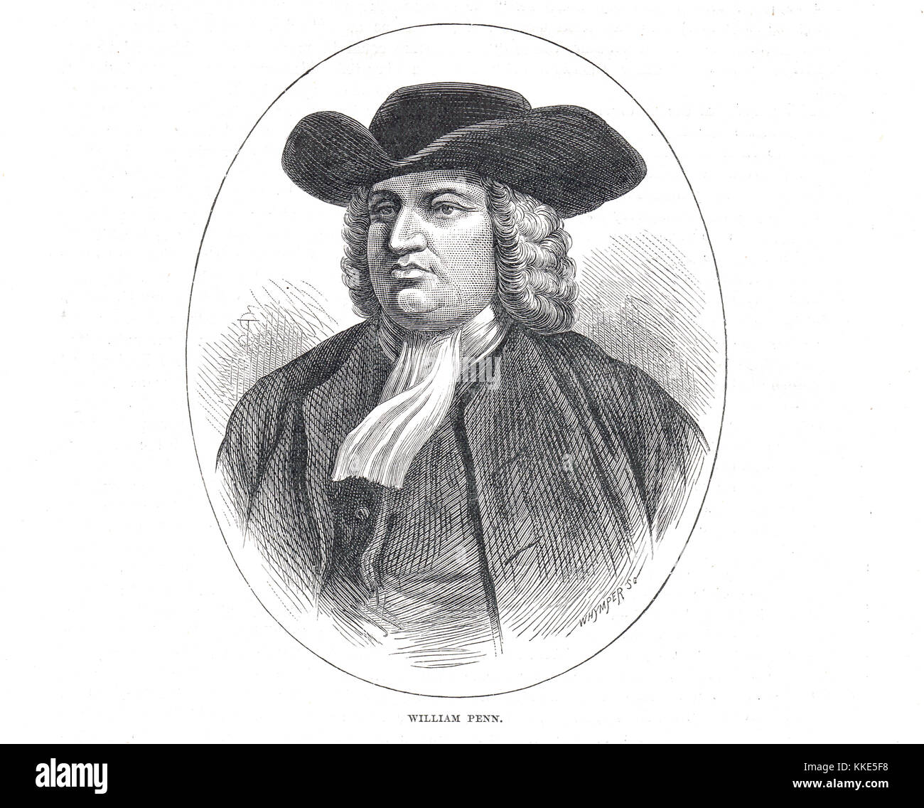 William Penn, founder of the State of Pennsylvania Stock Photo