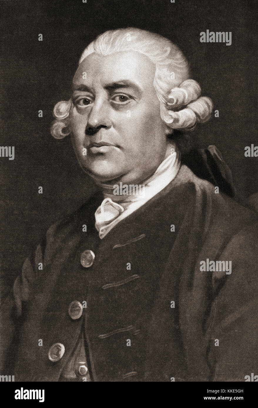 William Strahan, 1715-1785.  Scottish printer, publisher, Member of Parliament. Stock Photo