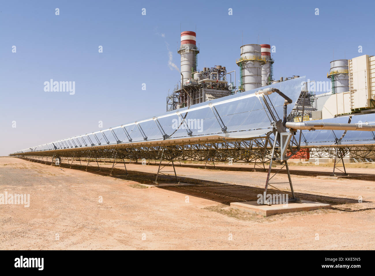 Solar thermal sustainable energy in Ain Beni Mathar Stock Photo