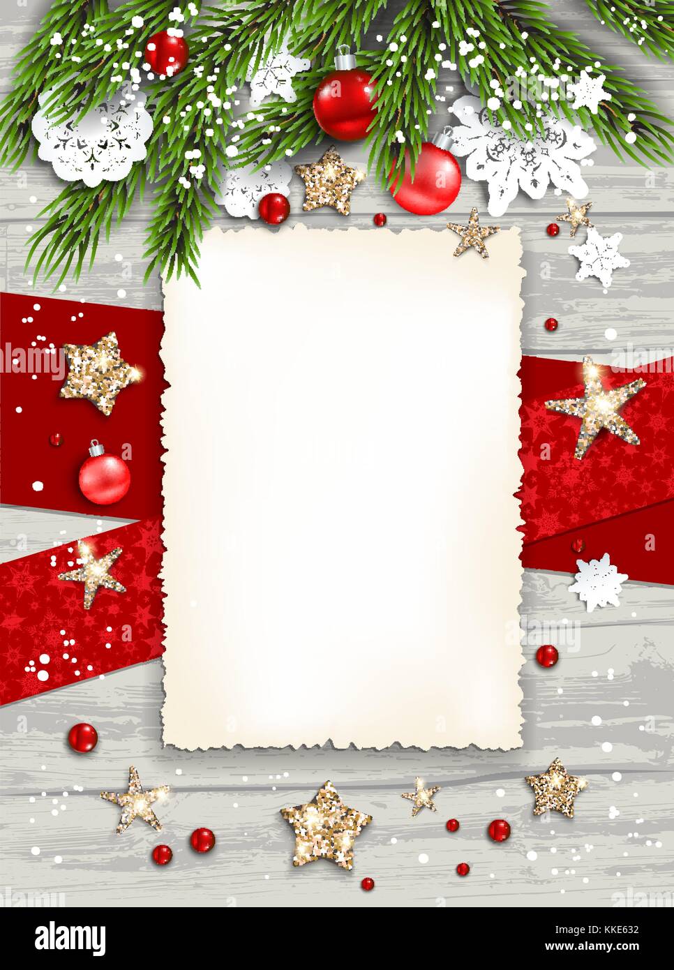 Winter white card frame Stock Vector Image & Art - Alamy