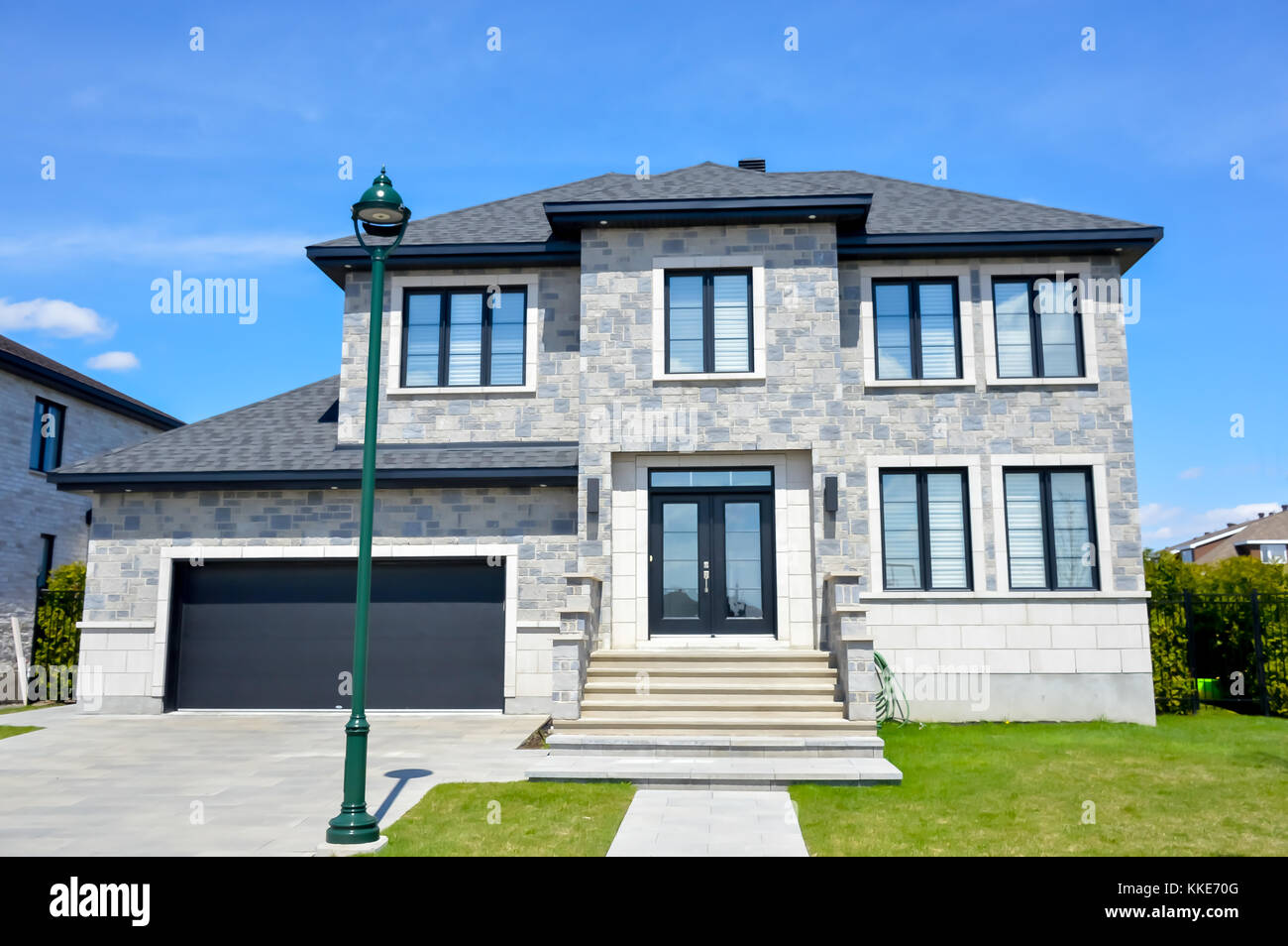 Luxury house in Montreal, Canada against blue sky Stock Photo Alamy