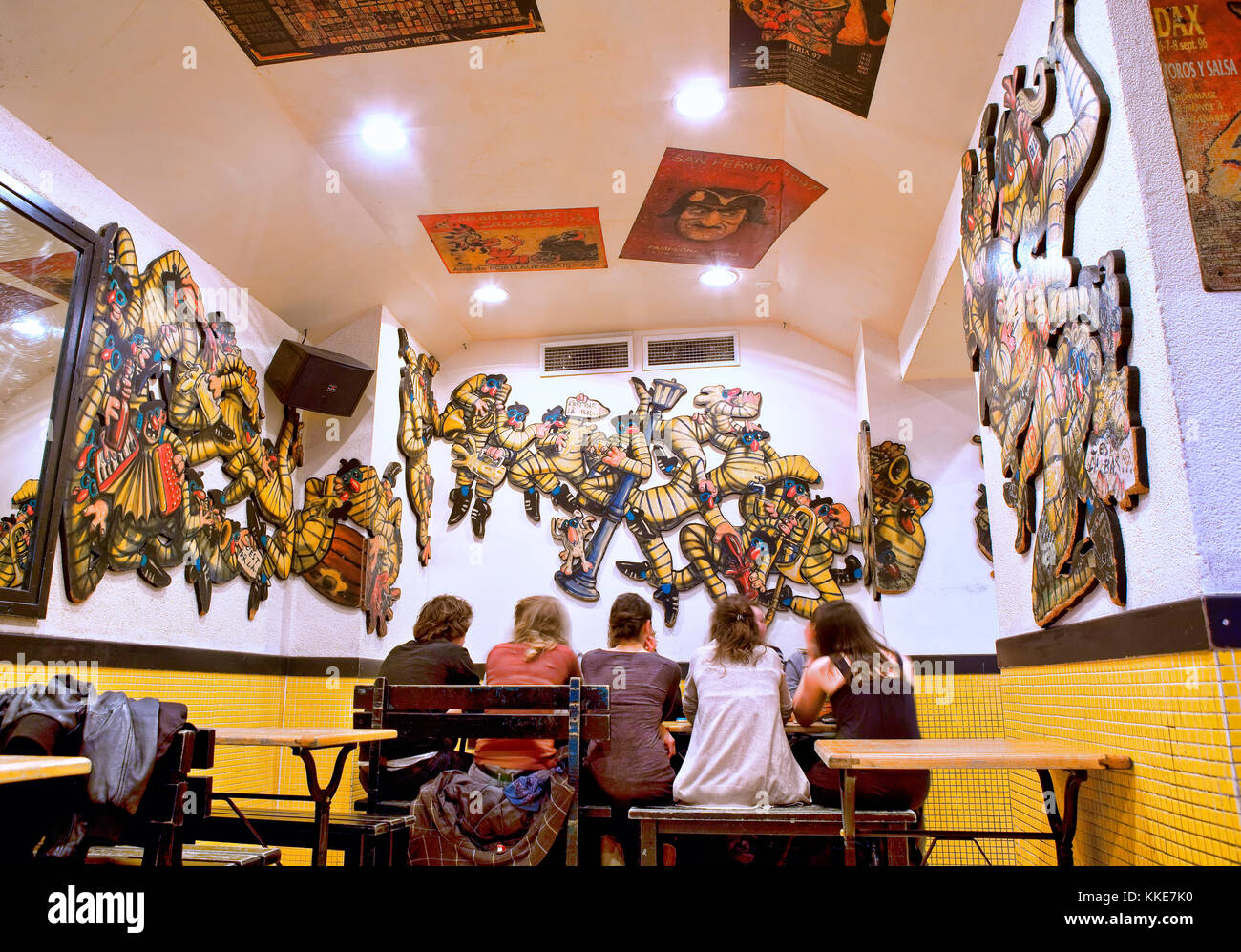 The cafe ' chez Tonton' in place St Pierre Stock Photo
