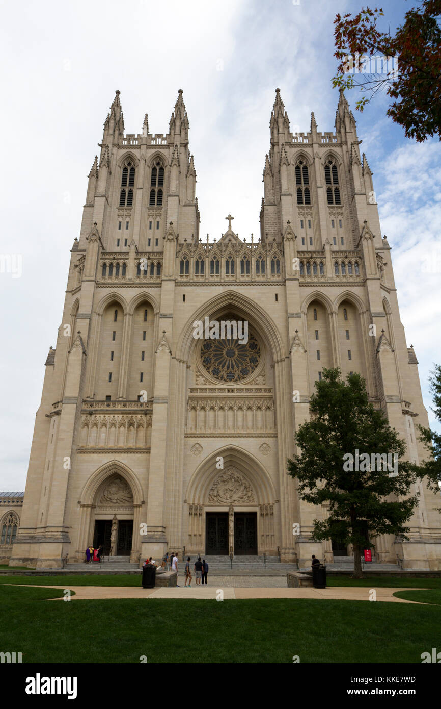 The Washington National Cathedral, Wisconsin Avenue and Massachusetts Avenue, N.W., Washington, D.C. Stock Photo