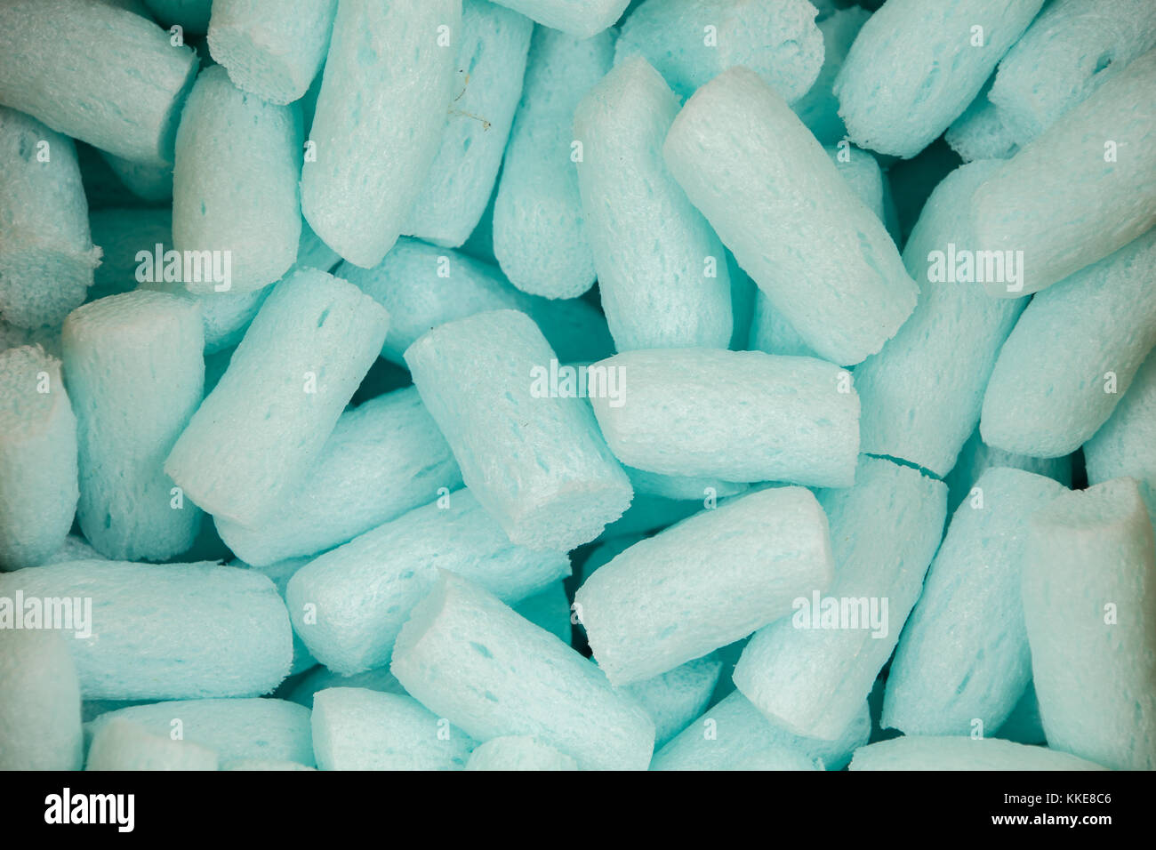 Closeup of blue styrofoam pellets Stock Photo Alamy