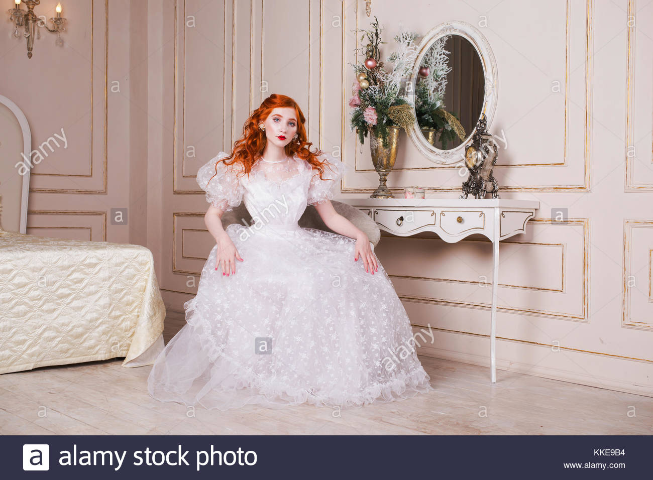Pale Red Wedding Dress