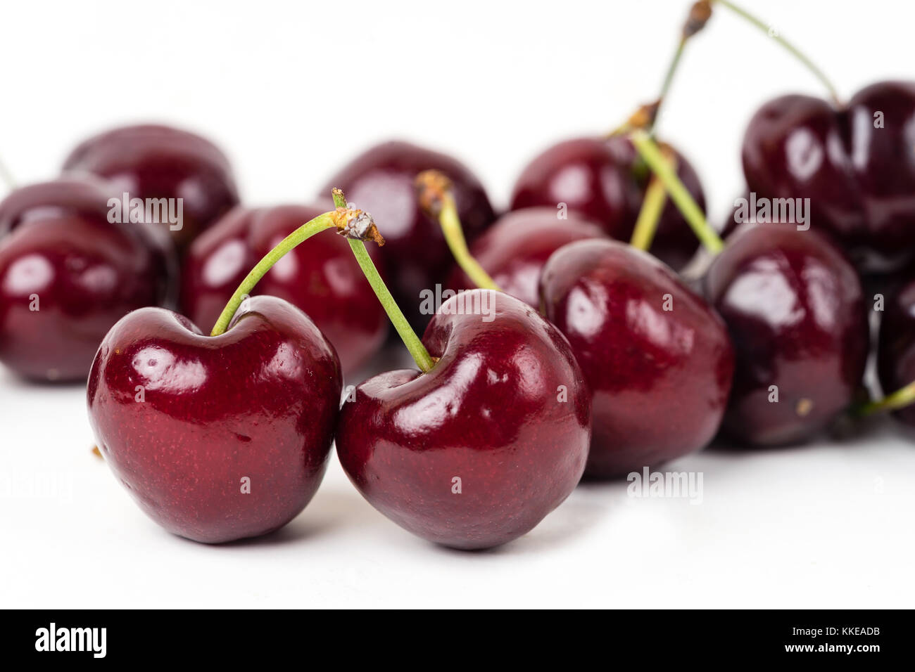 Fresh red cherries fruit Stock Photo Alamy