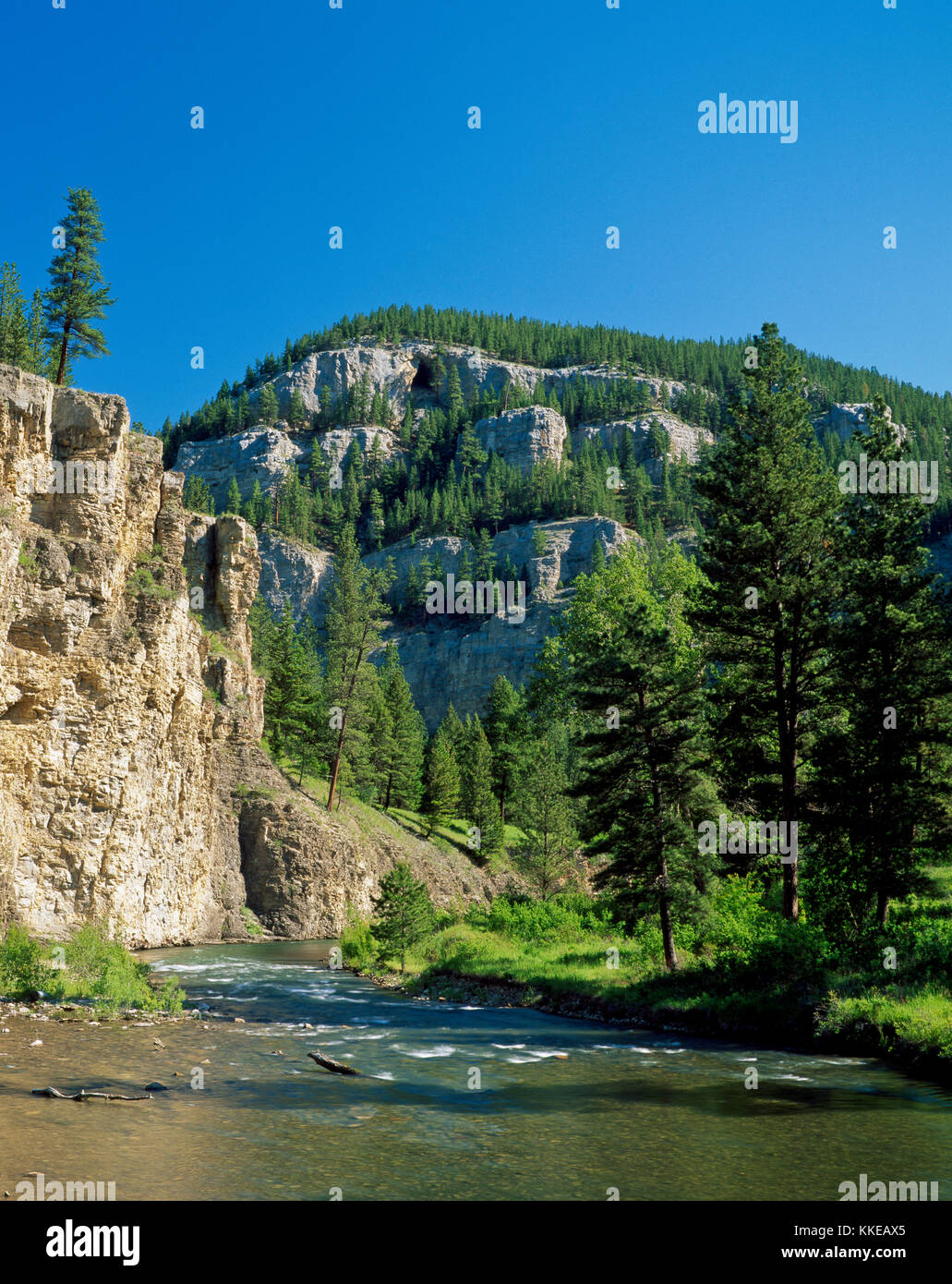 cliffs along belt creek in the little belt mountains near monarch