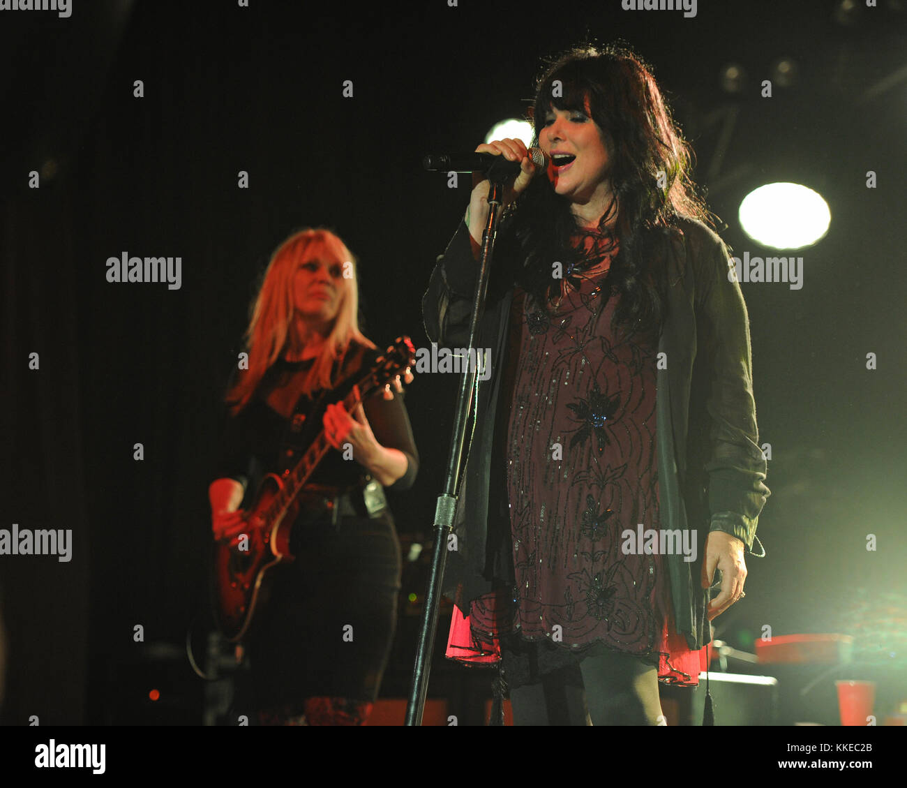 MIAMI BEACH , FL - APRIL 11: Nancy Wilson, Ann Wilson of Heart performs ...