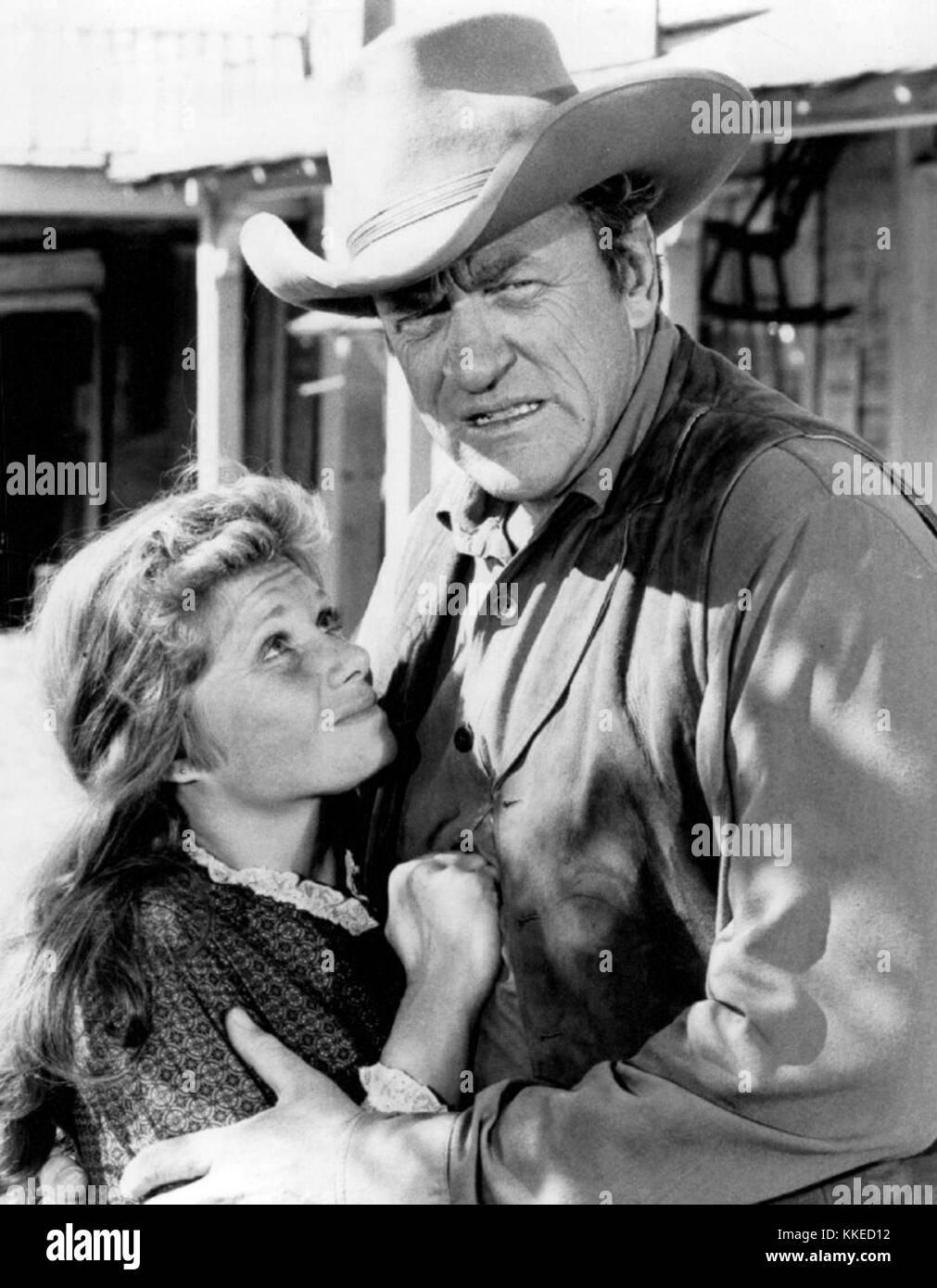 James Arness Pamela McMyler Gunsmoke 1974 Stock Photo Alamy