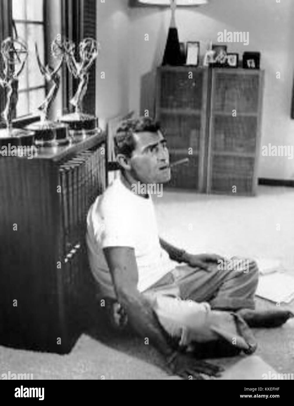 Rod Serling relaxing at home 1959 Stock Photo - Alamy