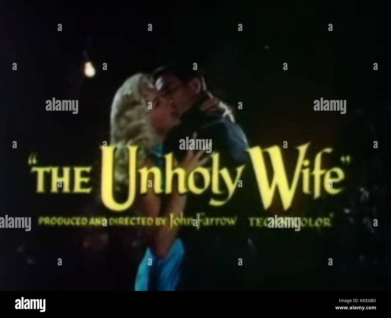 The Unholy Wife trailer title Stock Photo