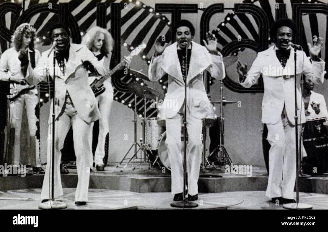 The O Jays on Soul Train Stock Photo