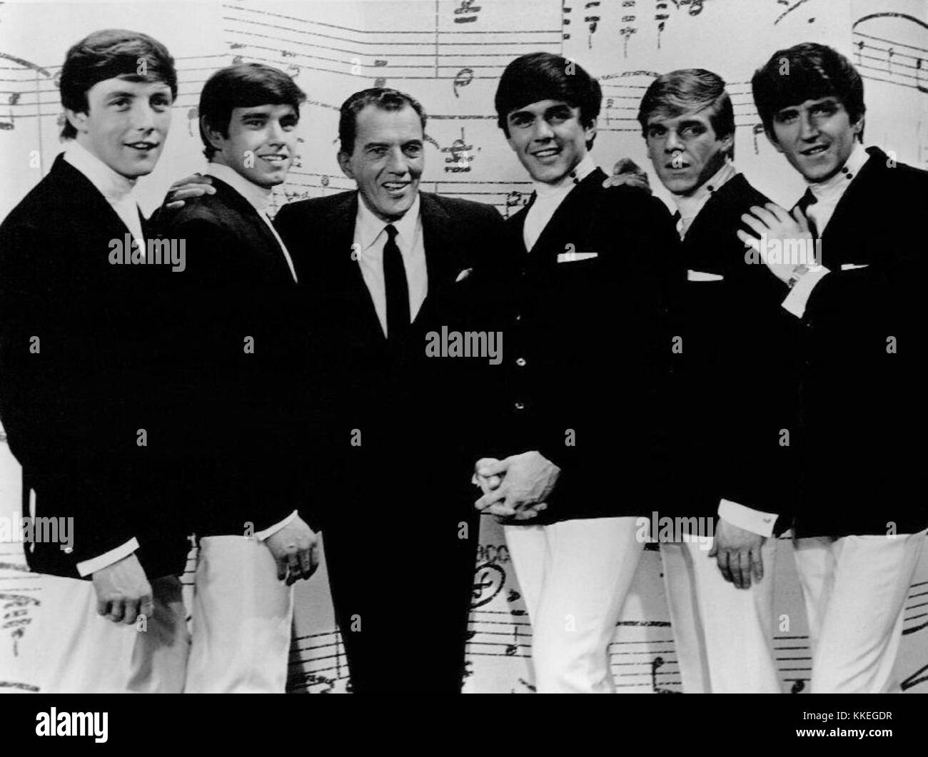 The Dave Clark Five with Ed Sullivan Stock Photo
