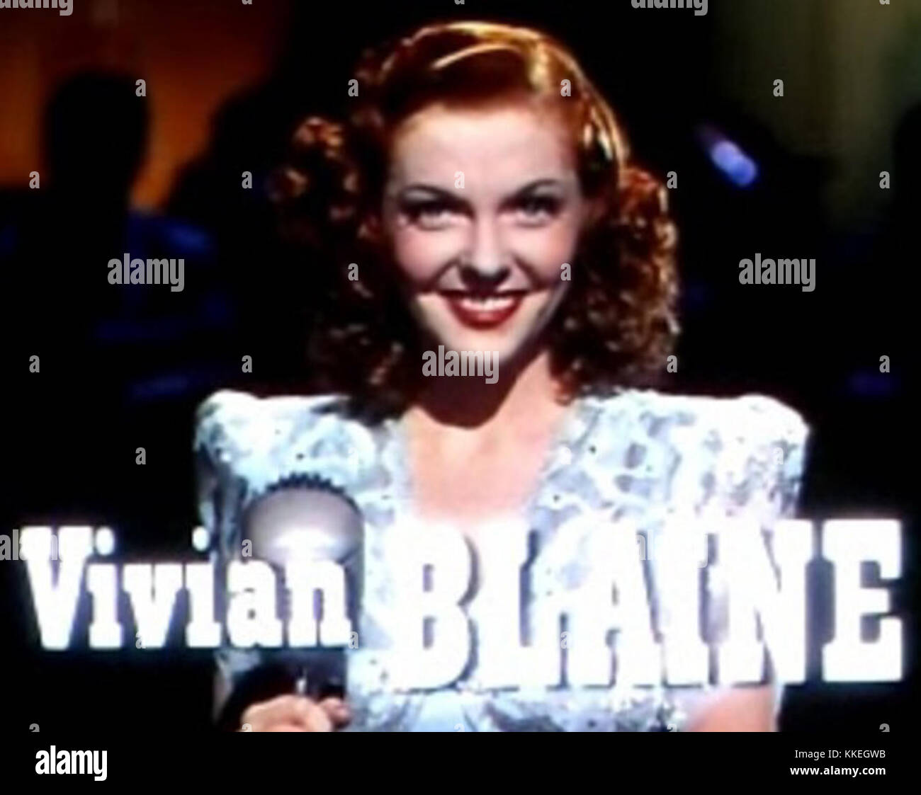 Vivian Blaine in State Fair trailer Stock Photo