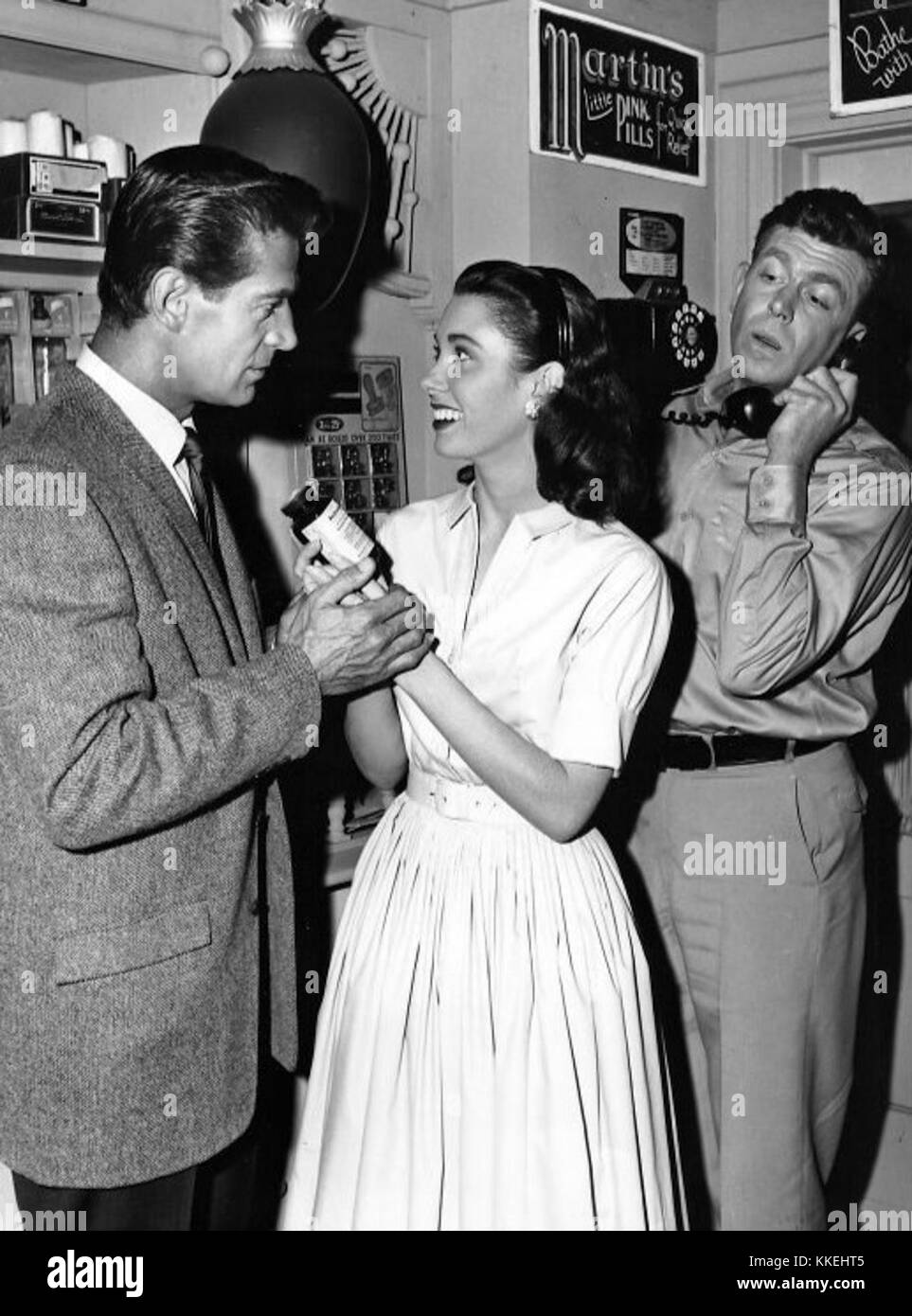 Andy Griffith Elinor Donahue George Nader Andy Griffith Show 1961 Stock Photo