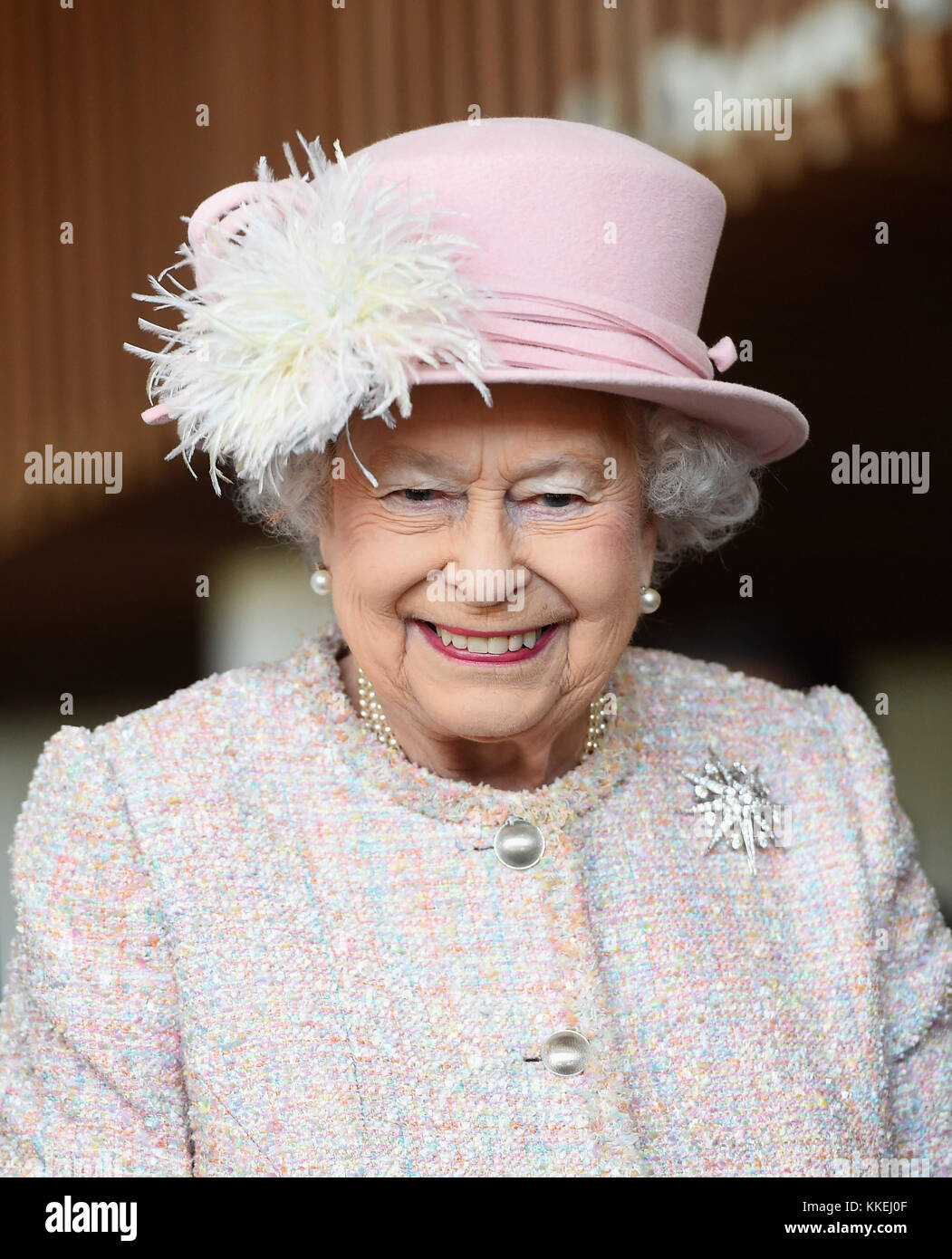 Queen Elizabeth II during her visit to the Chichester Theatre in ...