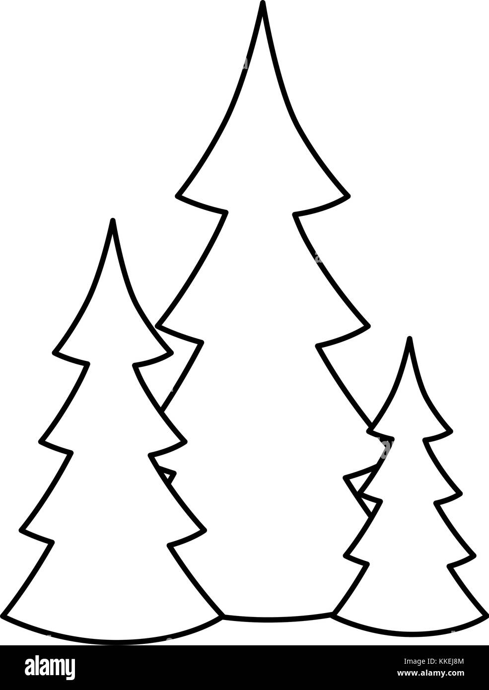 pine forest scene icon vector illustration design Stock Vector Image ...
