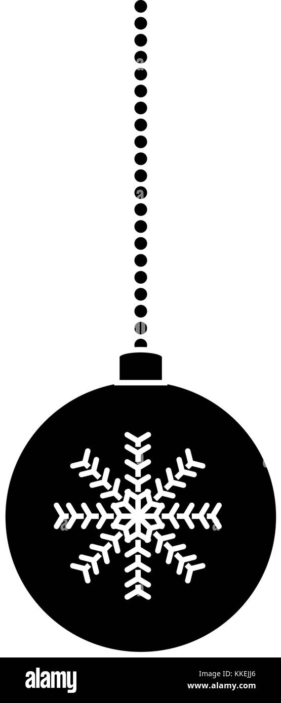 christmas ball hanging icon vector illustration design Stock Vector ...