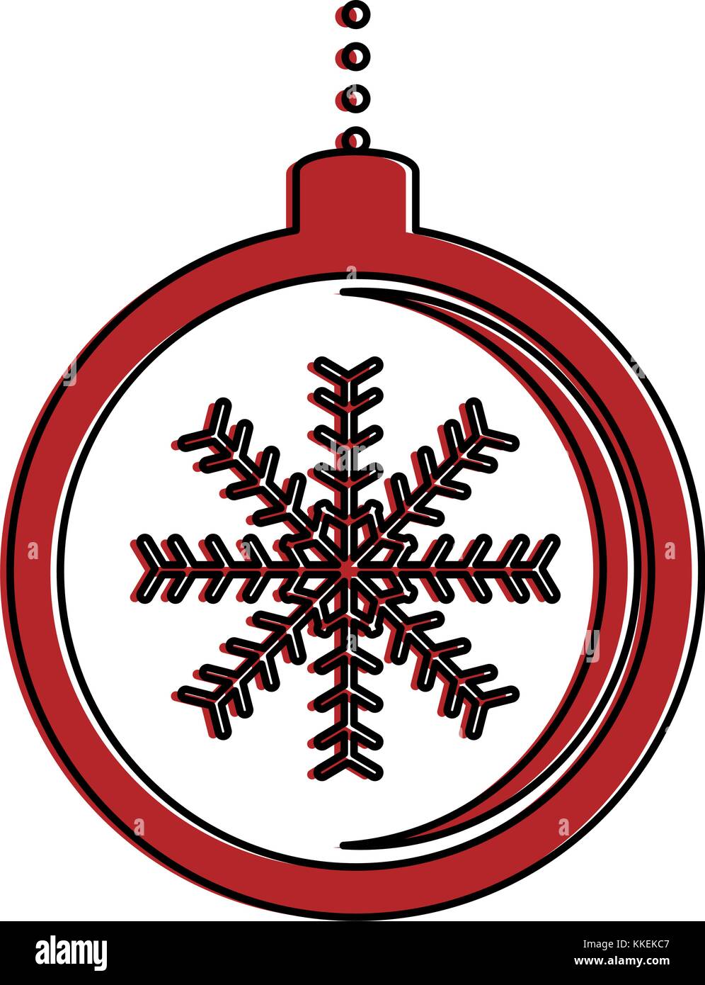 christmas ball hanging icon vector illustration design Stock Vector ...
