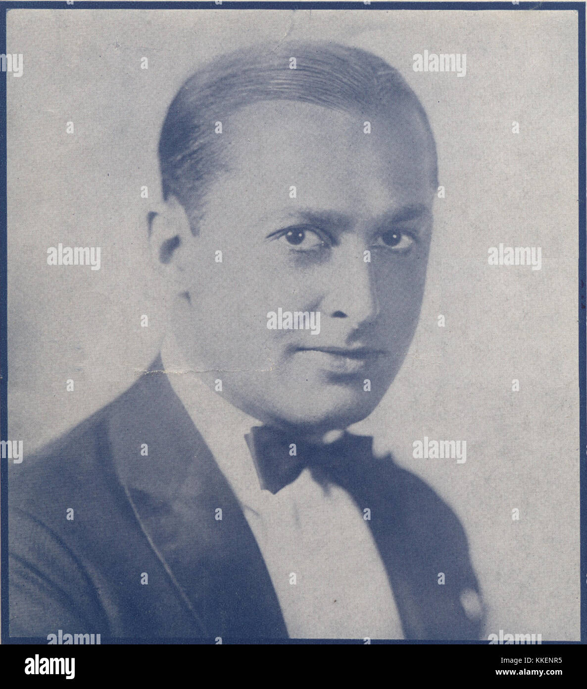 Ben Bernie was a popular American bandleader and violinist in the early 20th century, known for his jazz and swing music. He gained significant fame in the 1920s and 1930s. Stock Photo