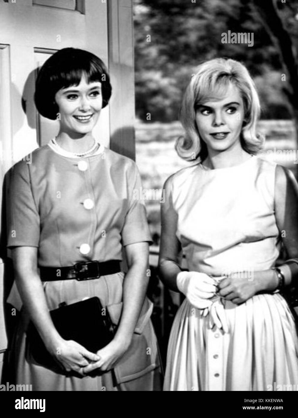 Christine White and Jenny Maxwell were American actresses known for their roles in the film 'Ichabod and Me' (1952). The film was a family-oriented comedy, where they played prominent roles alongside other cast members, contributing to its light-hearted narrative. Stock Photo
