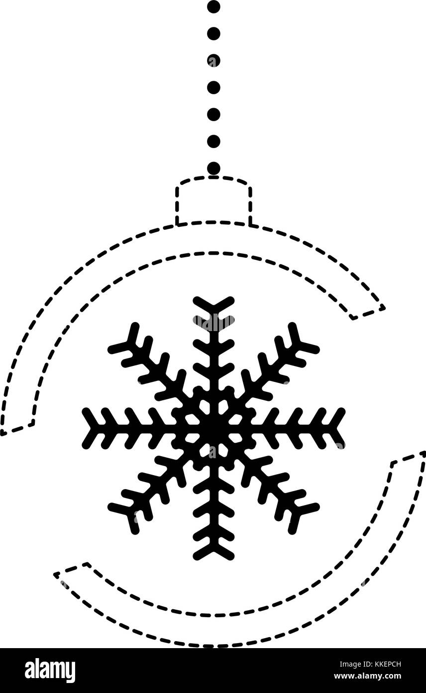 christmas ball hanging icon vector illustration design Stock Vector ...