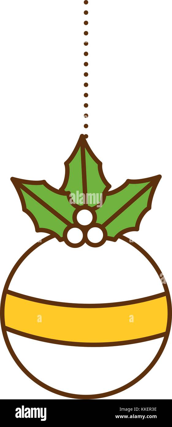 christmas ball hanging icon vector illustration design Stock Vector ...