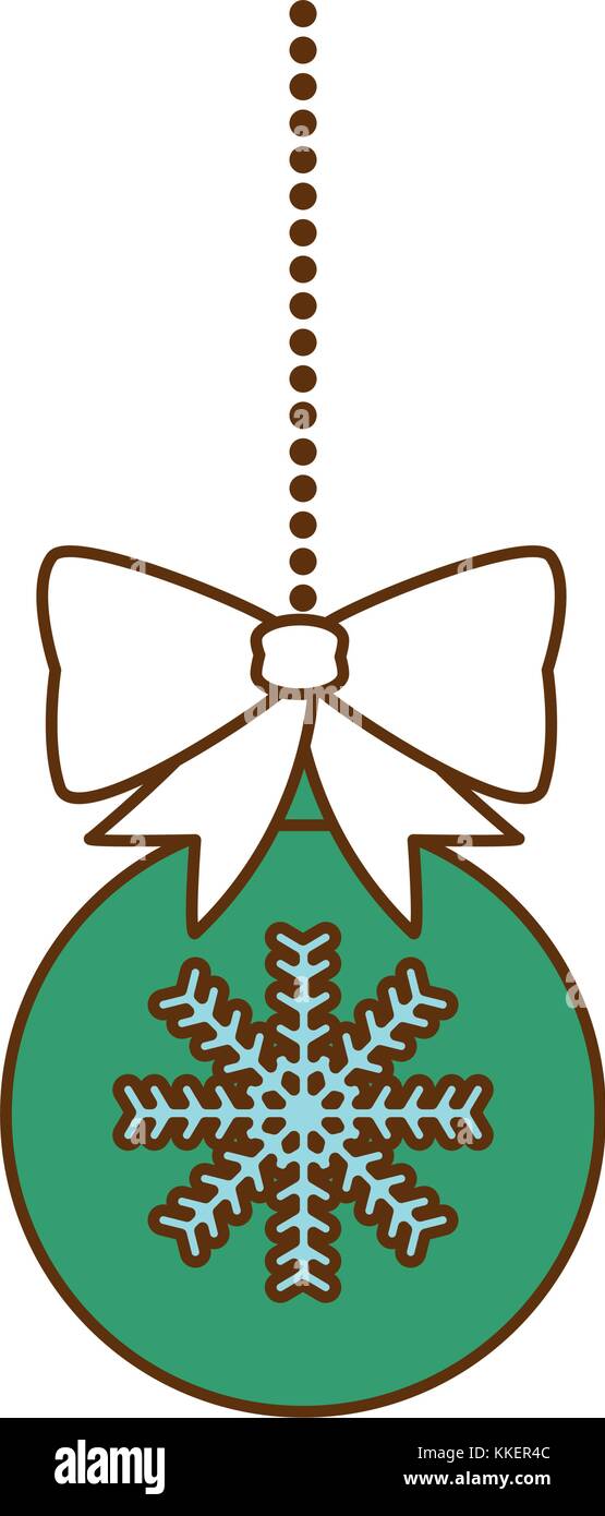 christmas ball hanging icon vector illustration design Stock Vector ...