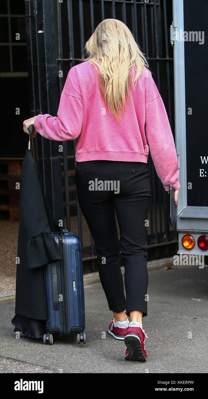 Professional dancer Nadiya Bychkova arrives at rehearsals for Strictly
