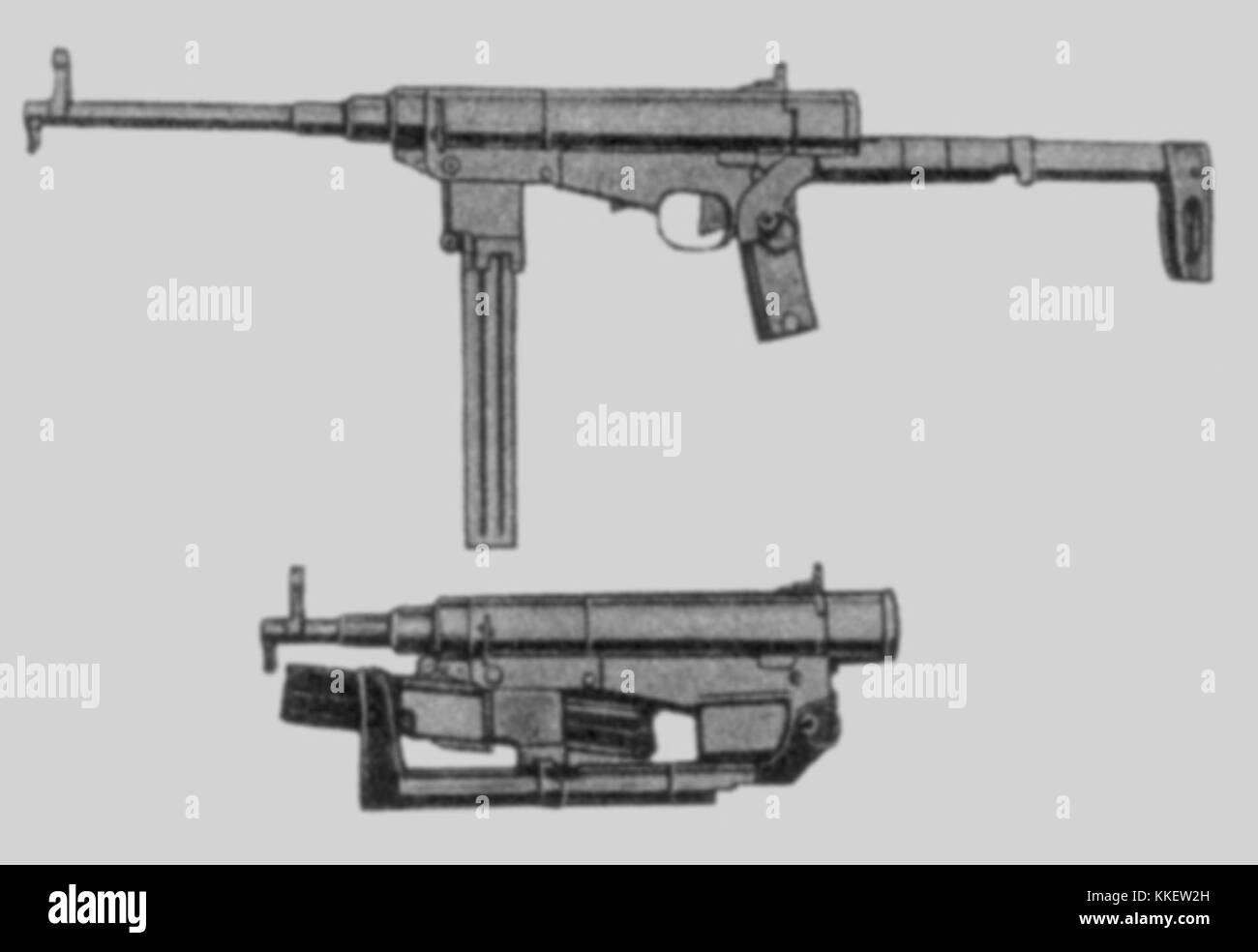 Submachine gun Hotchkiss Type Universal Stock Photo Alamy