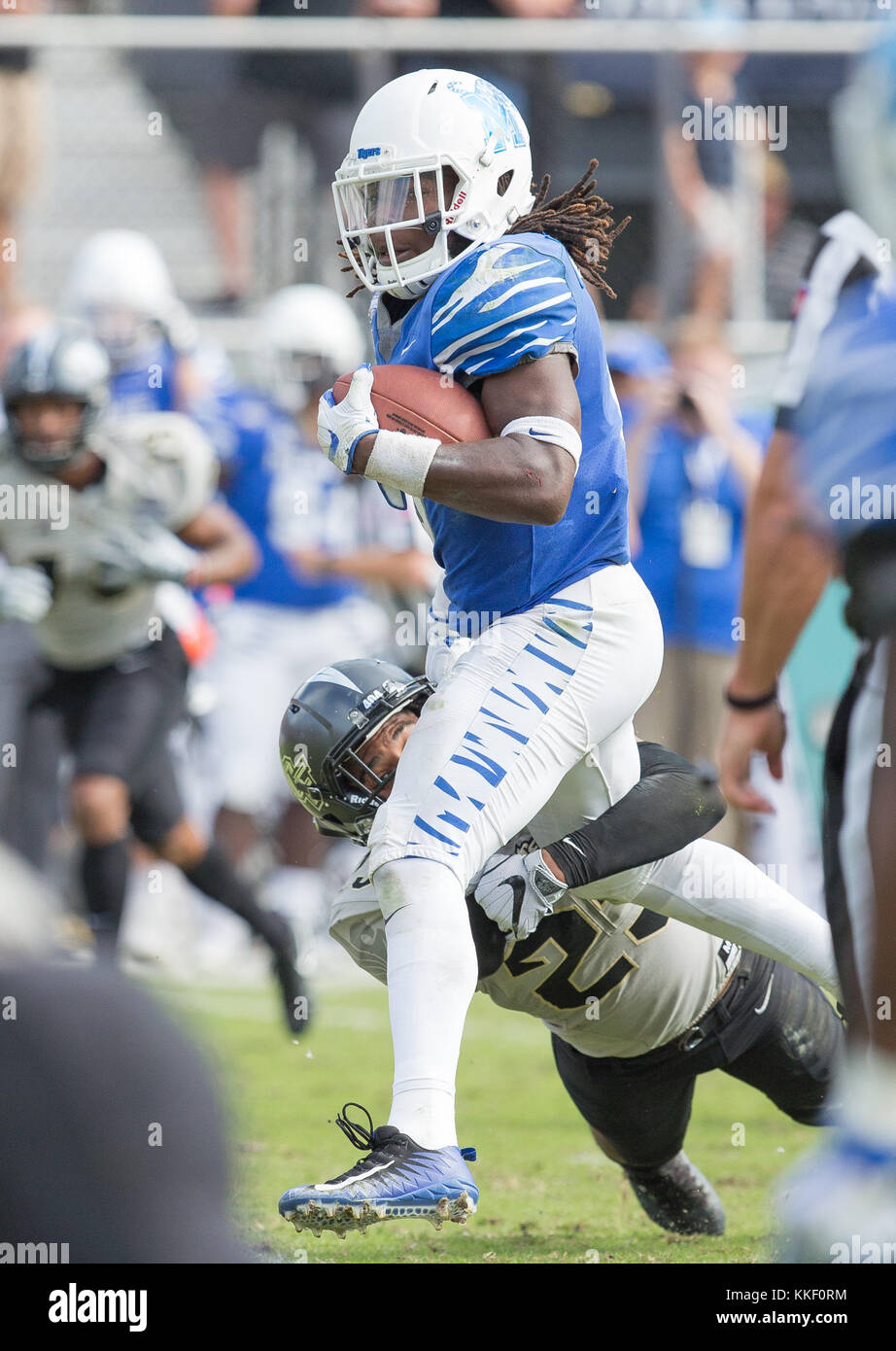 Houston, TX, USA. 19th Oct, 2017. Memphis Tigers mascot Pouncer