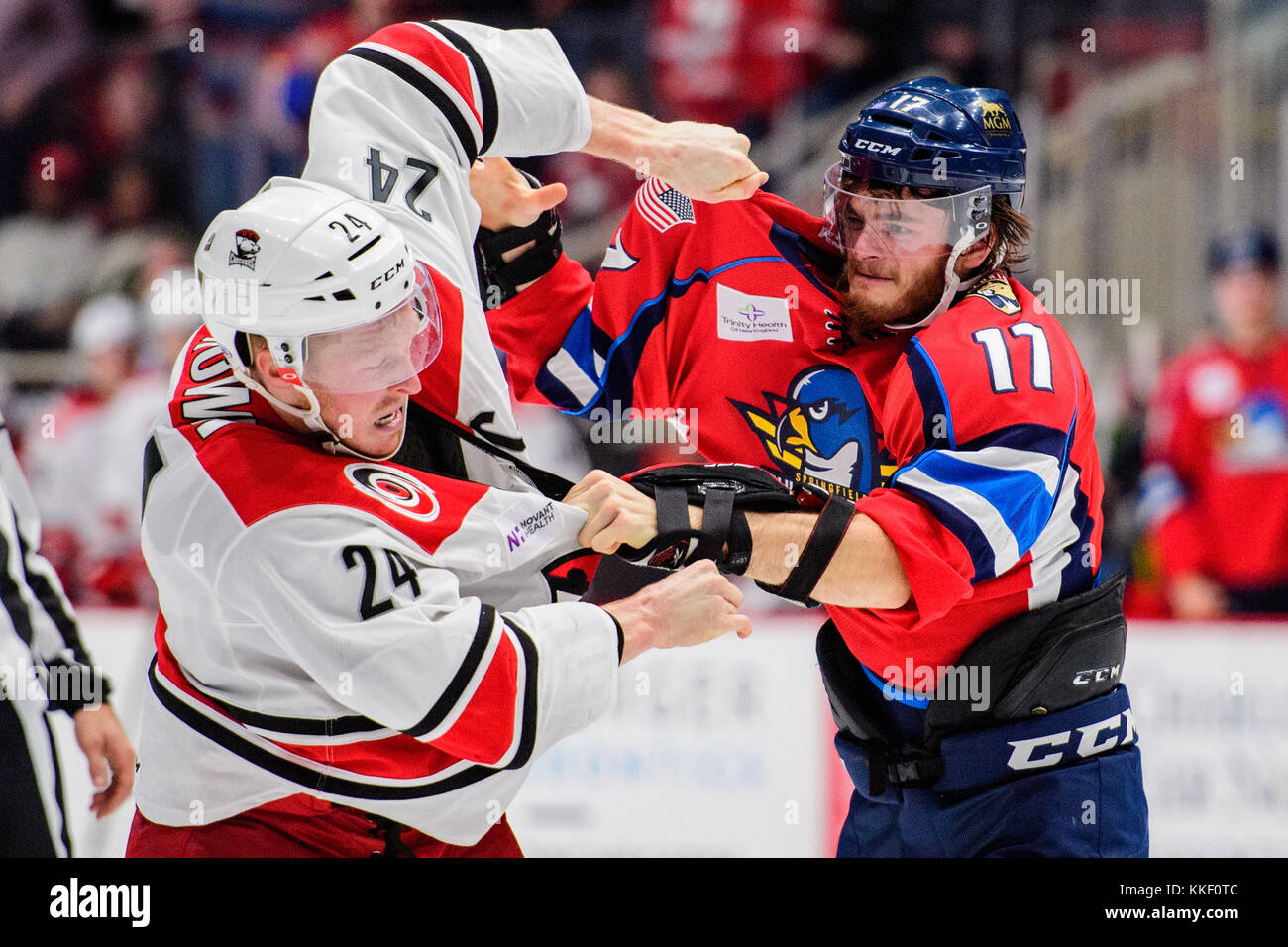 Charlotte C Brown (24) during the AHL hockey game between the Springfield Thunderbirds and the