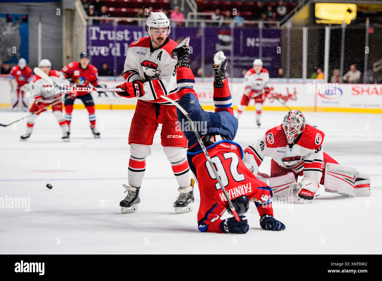 Springfield LW Farnham (26) during the AHL hockey game between the ...