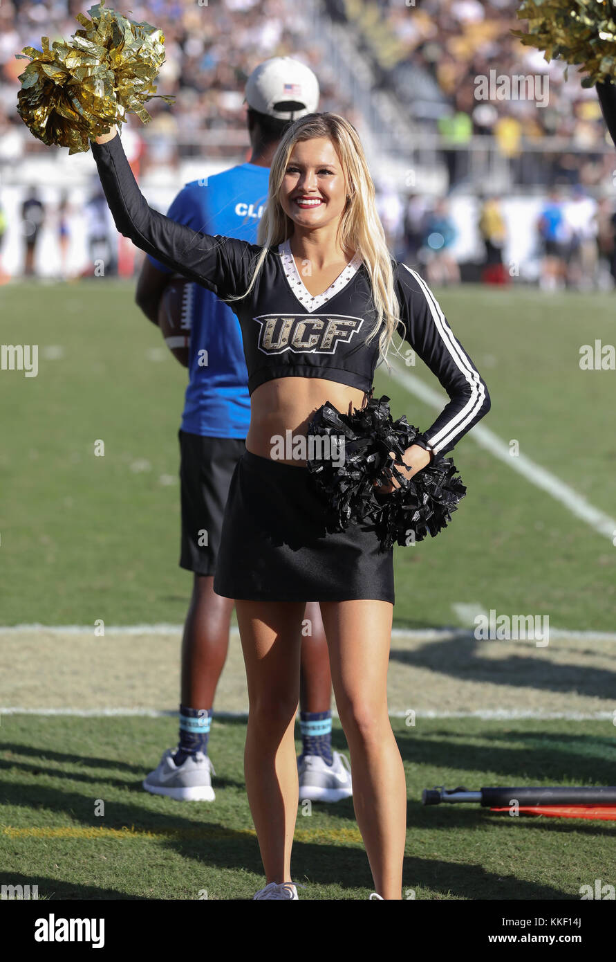 Orlando, FL, USA. 2nd Dec, 2017. A UCF dancer on the sidelines during the AAC Championship football game between the UCF Knights and the Memphis Tigers at the Spectrum Stadium in Orlando, FL. Kyle Okita/CSM/Alamy Live News Stock Photo