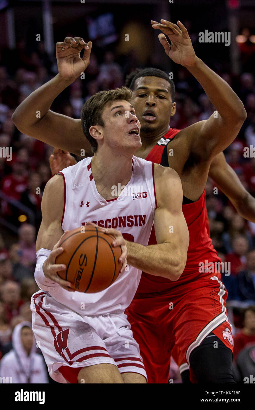 December 2, 2017: Wisconsin Badgers forward Ethan Happ #22 looks to ...