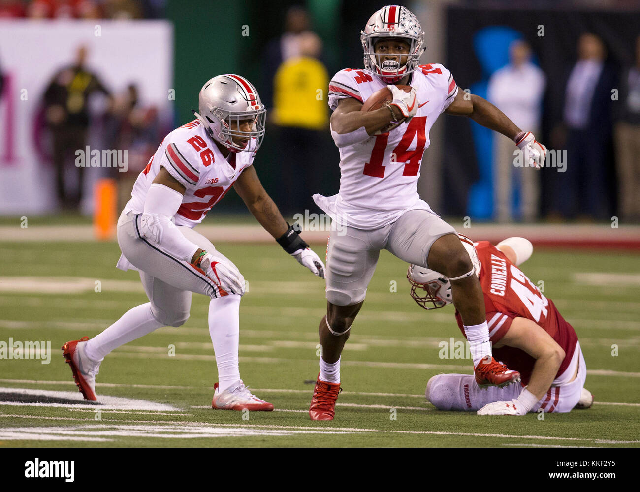 Indianapolis Indiana USA 02nd Dec 2017 Ohio State Wide Receiver K indianapolis-indiana-usa-02nd-dec-2017-ohio-state-wide-receiver-k